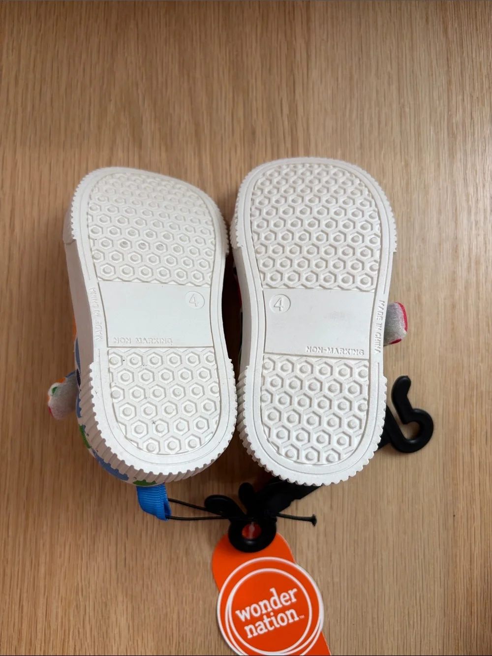 Kids Multi-Color Canvas Sneakers and White Slip-On Set Size 3 and 4 toddler